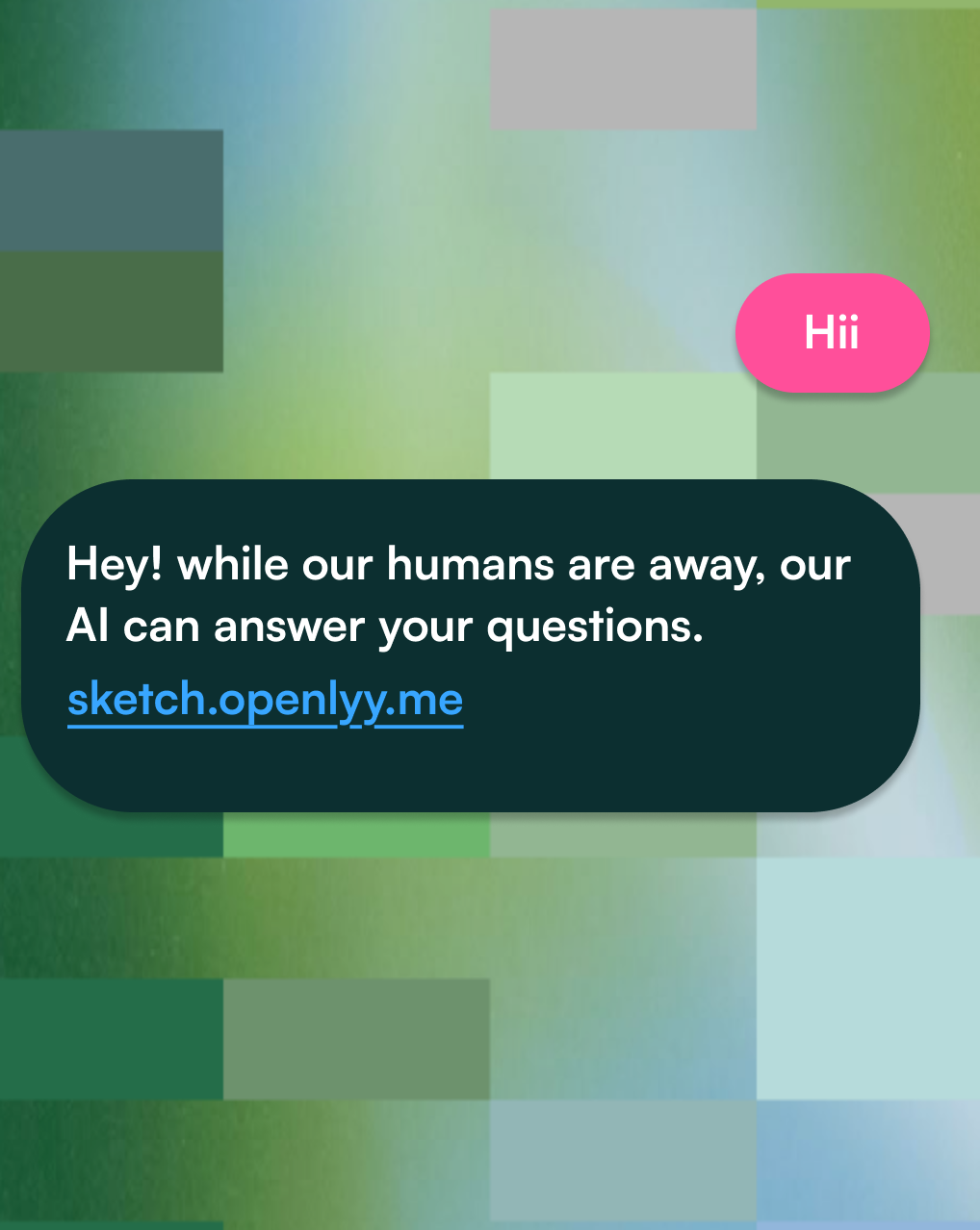 Preview of an Instagram enquiry moving to your Openlyy page